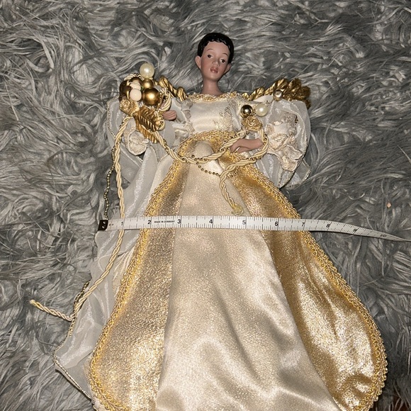 Golden Holiday Christmas Angel Topper African American 14” - Picture 11 of 13